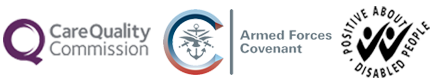 Accreditations: Care Quality Commission registered, Armed Forces Covenant, Disability Confident